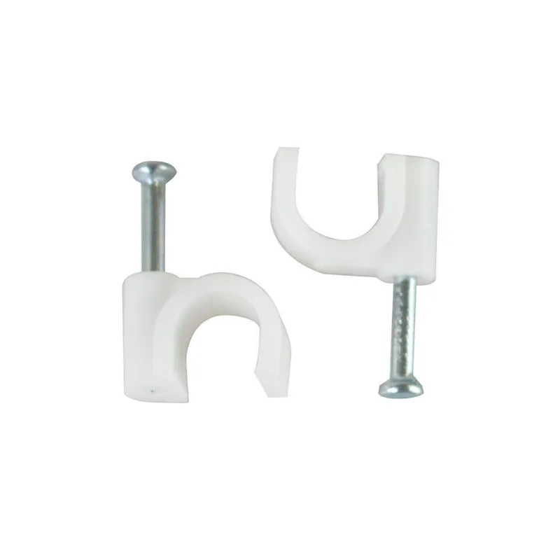 Fixa Fio Evus C-107 Rg59 5mm Branco 100un.