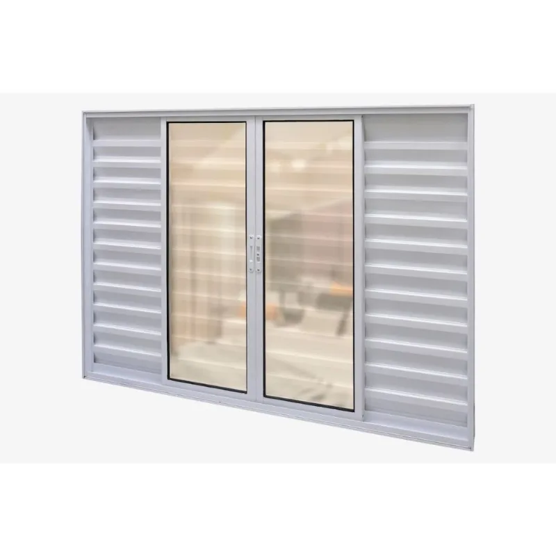 Veneziana Topazio Plus Branco 6 Folhas Com Grade 100x150 Esquadrifazio
