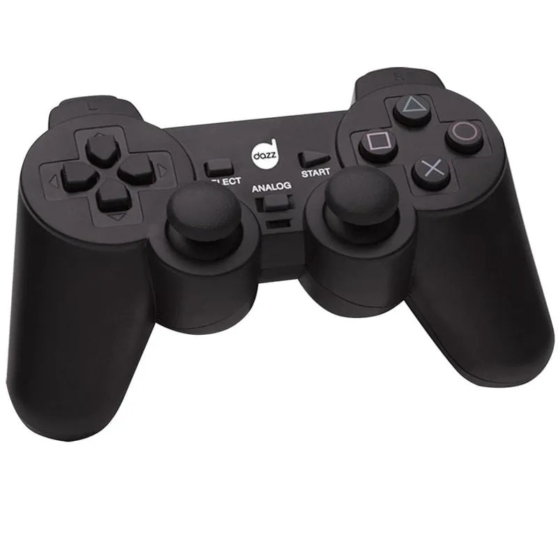 Controle Ps2 Dual Shock Trigger Com Fio Preto 621026 Dazz