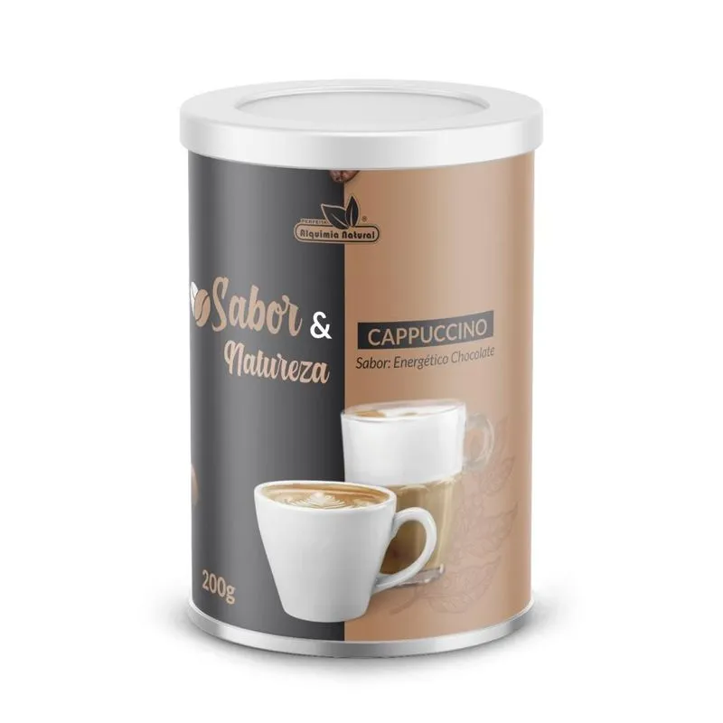 Cappuccino Energético Chocolate 200g - Perfeita Alquimia