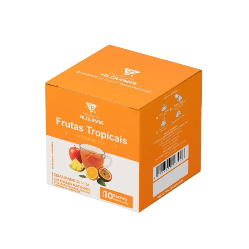 Frutas Tropicais Maçã, Abacaxi, Laranja e Maracujá - 10 Sachês | Perfeita Alquimia