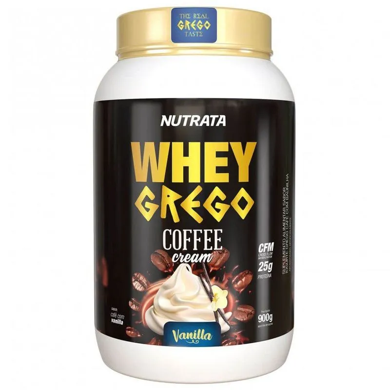 Whey Grego (900g) - Nova Fórmula - Sabor: Coffee Cream Baunilha