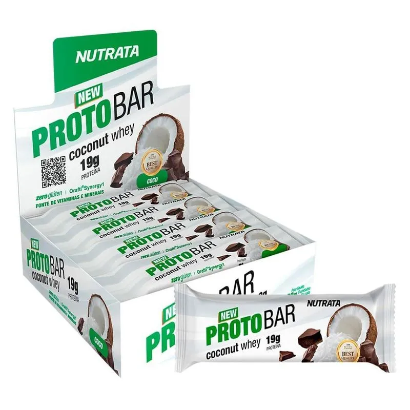 Protobar Caixa 8 Unidades Coconut Whey - Nutrata