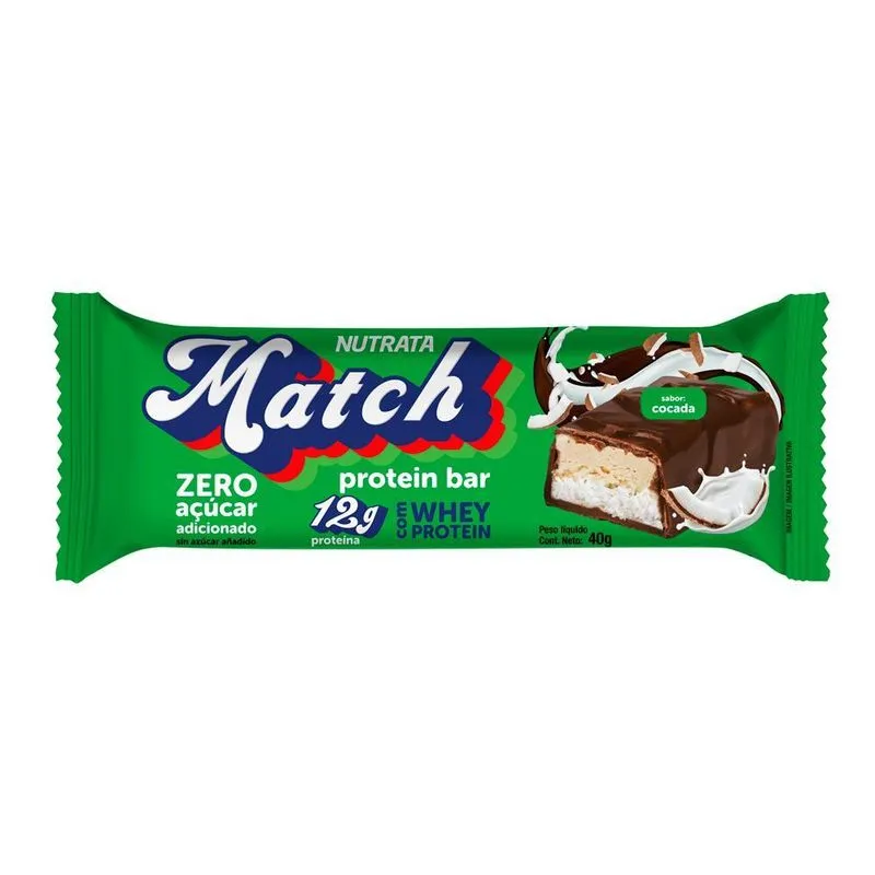 Match Protein Bar Display Com 12 Barras De 40g