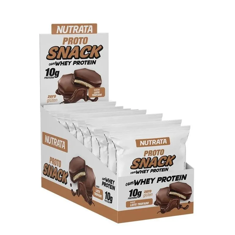 Proto Snack Com Whey Leite Trufado - Nutrata 10 Un.