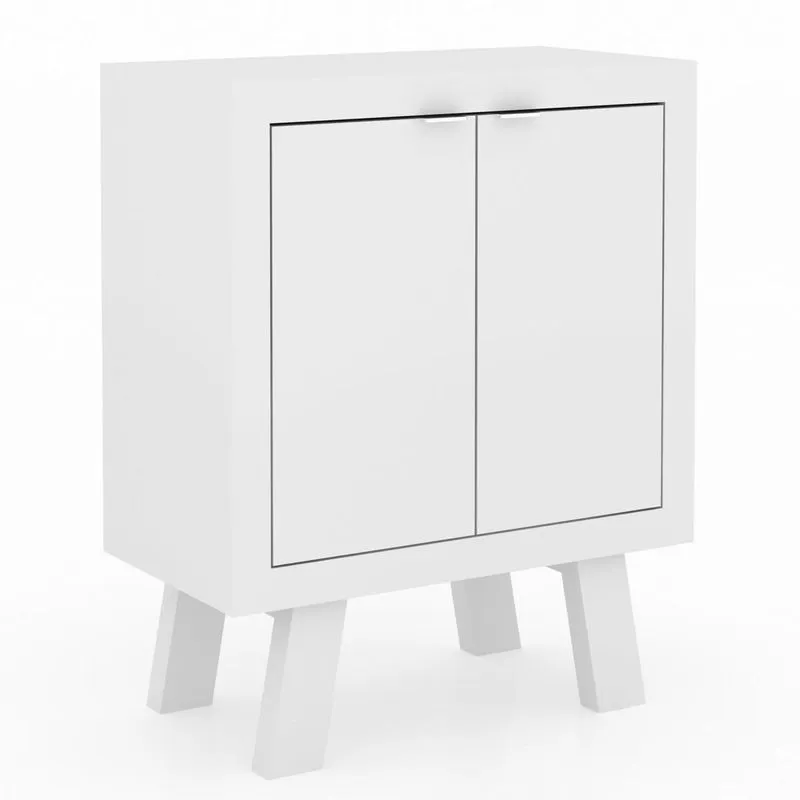 Balcão Baixo 2 Portas ME4126 Tecno Mobili Branco