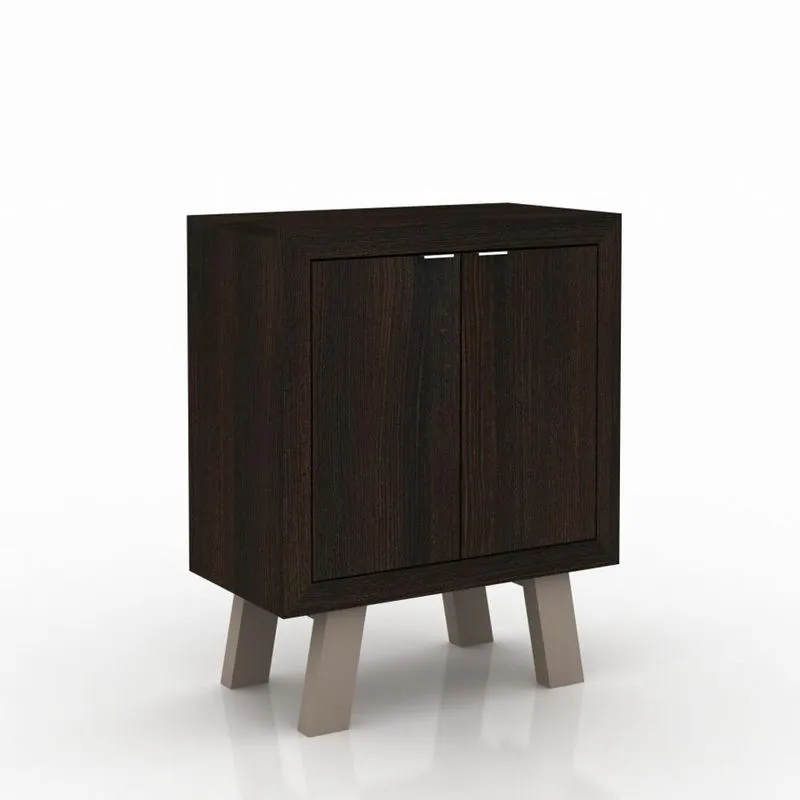 Balcão para Escritório Tecno Mobili ME4126 2 Portas Tabaco/Fendi