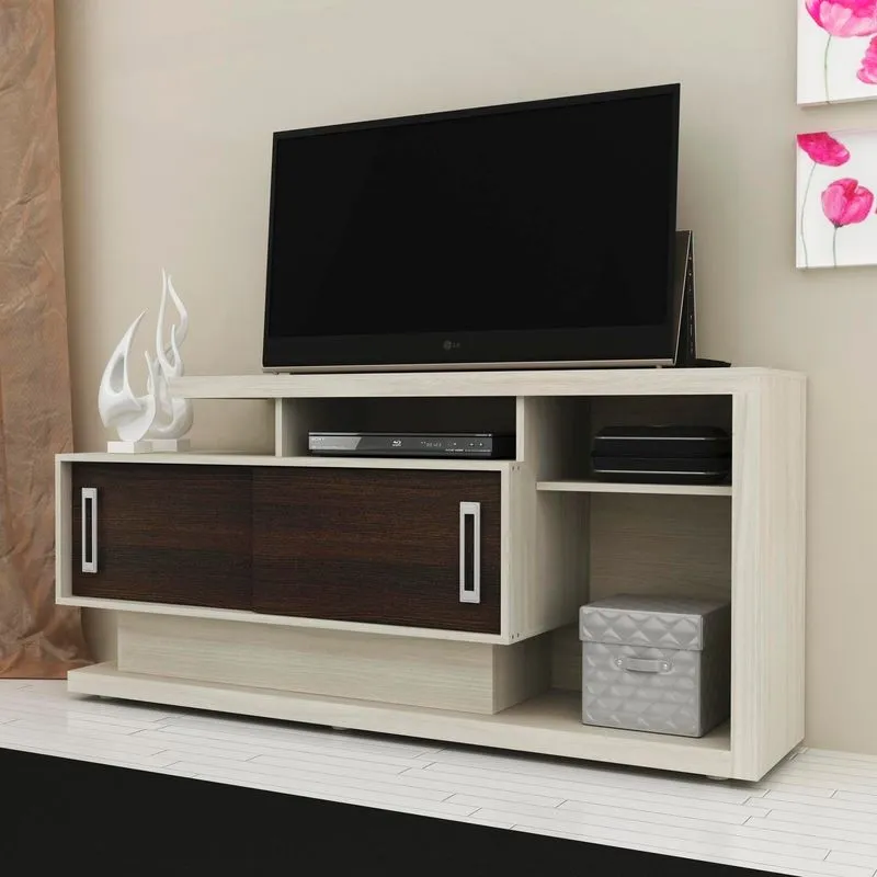 Rack 2 Portas de Correr R1457 Tecno Mobili Fresno/Tabaco