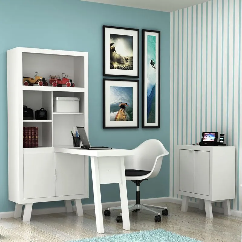 Armário Escrivaninha ME4125 Tecno Mobili Branco