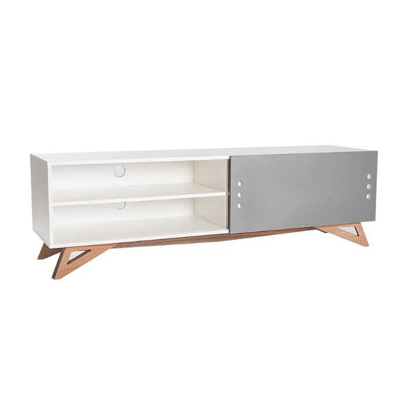Rack Freddie Porta Correr 1,60 Branco/Cinza