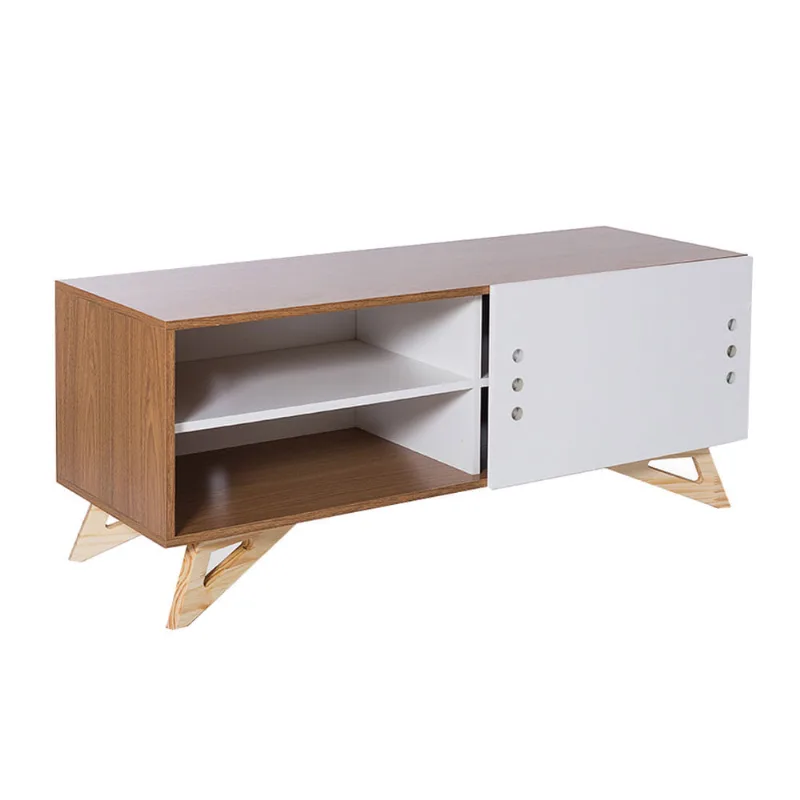 Rack Freddie Porta Correr 1,20 Freijó/Branco