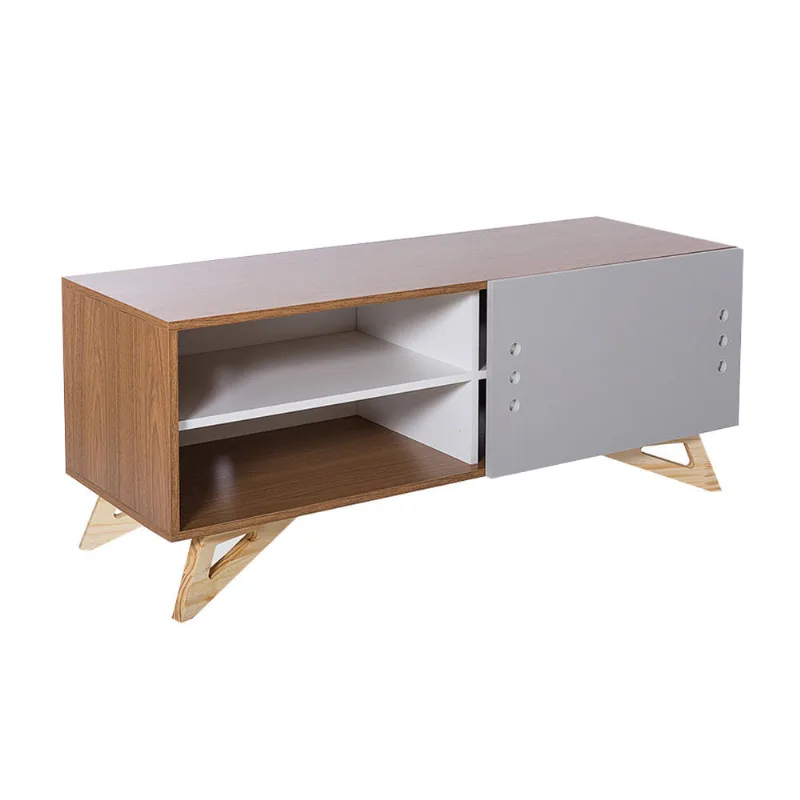 Rack Freddie Porta Correr 1,20 Freijó/Cinza