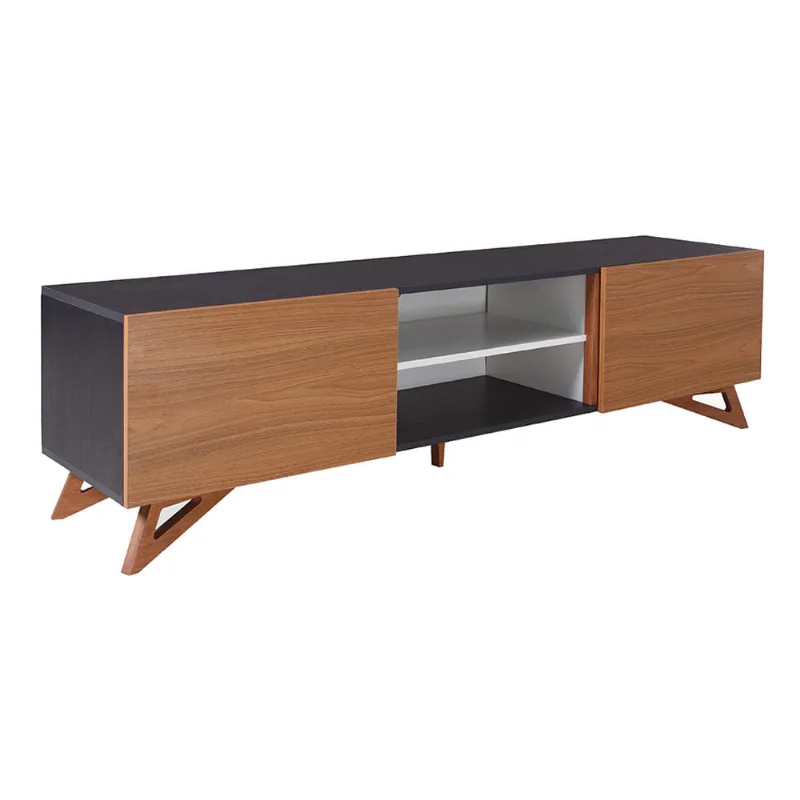 Rack Freddie 2 Portas 1,80 Preto/Freijó