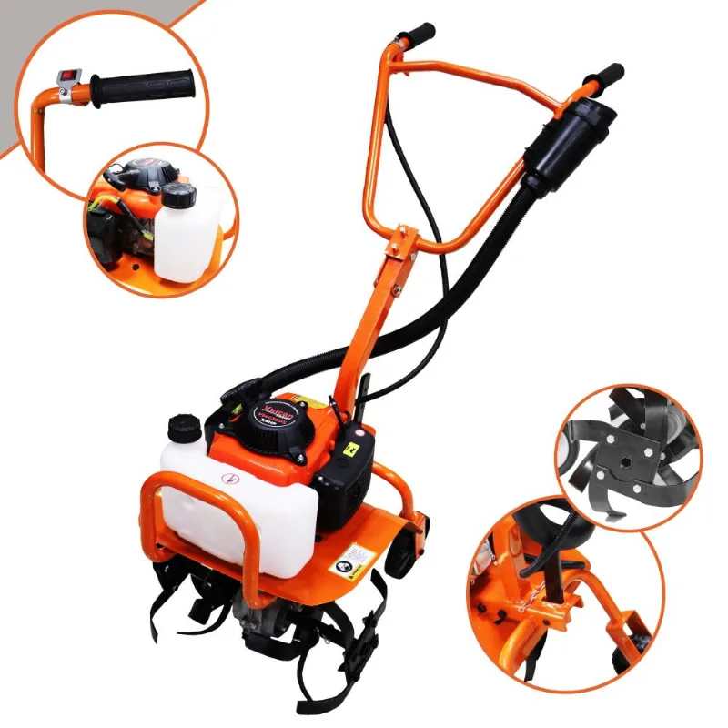 Motocultivador Tratorito Vulcan Vmc360s À Gasolina 4t 53cc 3,6hp 3.800rpm Ideal Para Preparo De Cama De Aviários, Solos Argilosos E Arenosos