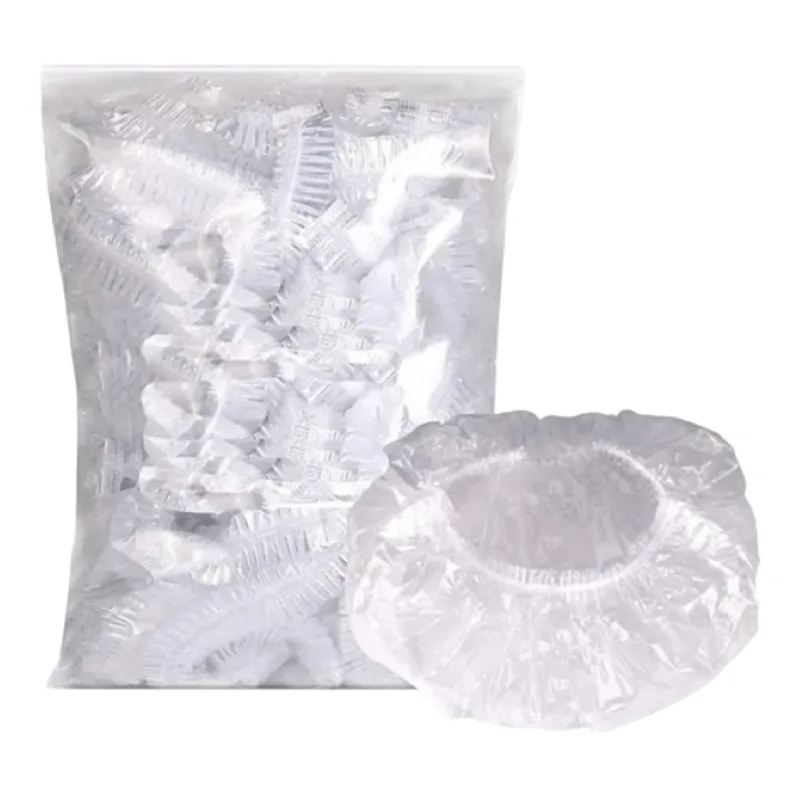 Kit Touca Plástica Descartável Banho Sanfonada - 100un