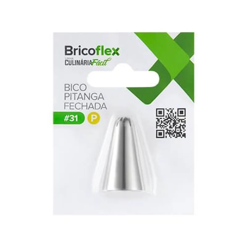 Bico Confeitar Bricoflex Inox 304 Pequeno Pitanga Fechada 31