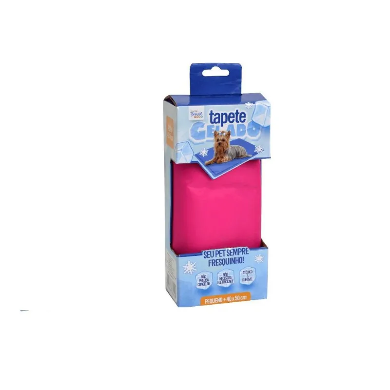 Tapete Gelado Para Cães Ice Pad Rosa Pequeno 40x50
