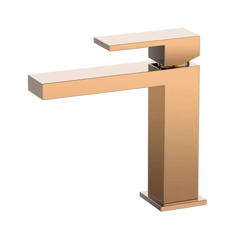 Misturador Monocomando Lavatório Quadrado Baixo Rose-gold WJ-83301-59X JIWI