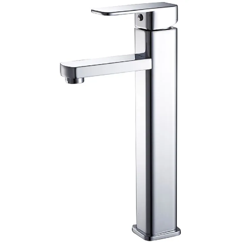 Misturador Monocomando De Mesa Para Lavatório Quadrado Bica Alta Cromado - V-24115-418a - Jiwi