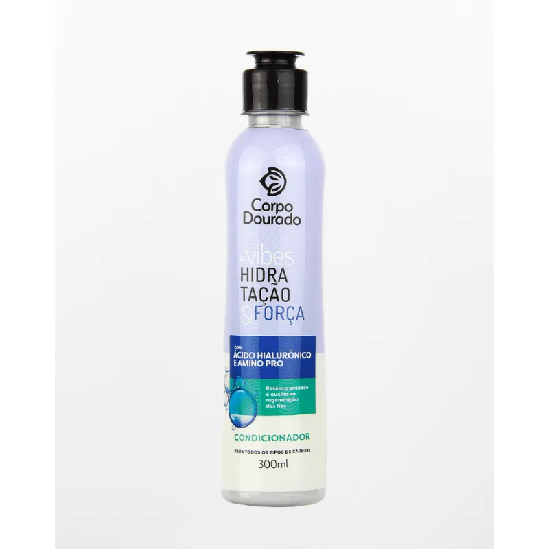 CONDICIONADOR VIBES HIDRATAÇÃO & FORÇA COM ÁCIDO HIALURÔNICO E AMINO PRO 300ML