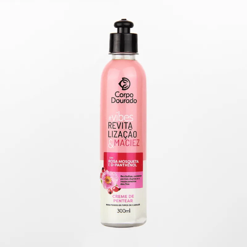 CREME DE PENTEAR VIBES REVITALIZAÇÃO & MACIEZ COM ROSA MOSQUETA E D-PHANTENOL 300ML
