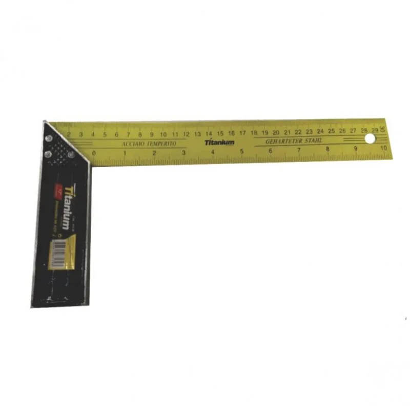 Esquadro Aço 12 Polegadas Profissional Titanium do Brasil Amarelo