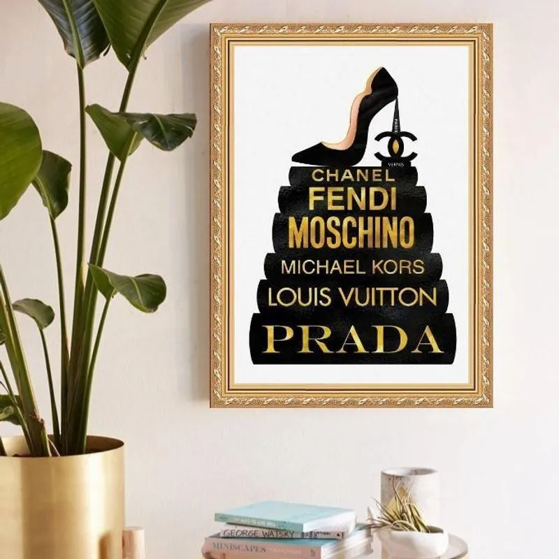 Quadro Decorativo Grifes 33X24Cm