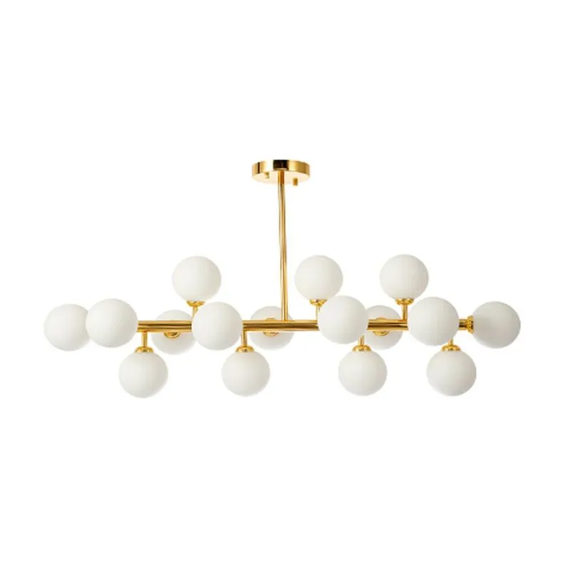 Pendente Moderno 95cm Jabuticaba Júpiter Dourado 16 Lâmpadas BL