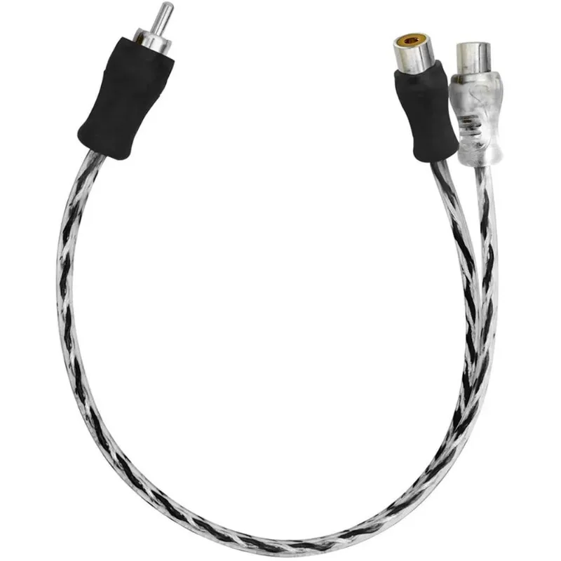 Cabo Rca Y Duplo Blindado Preto/prata Flexível Pvc 4 Mm