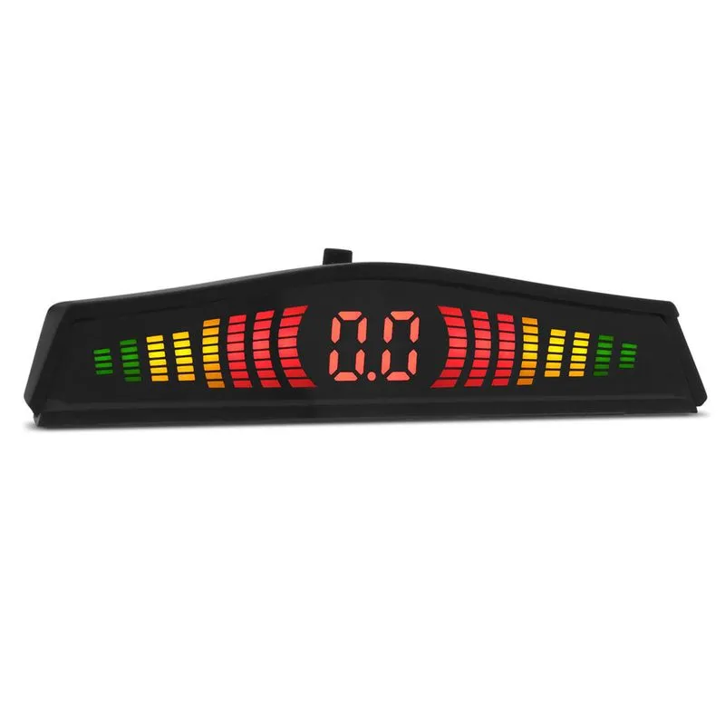 Sensor de Estacionamento 4 Pontos Pérola Com Display de Led Colorido Meia Lua Universal