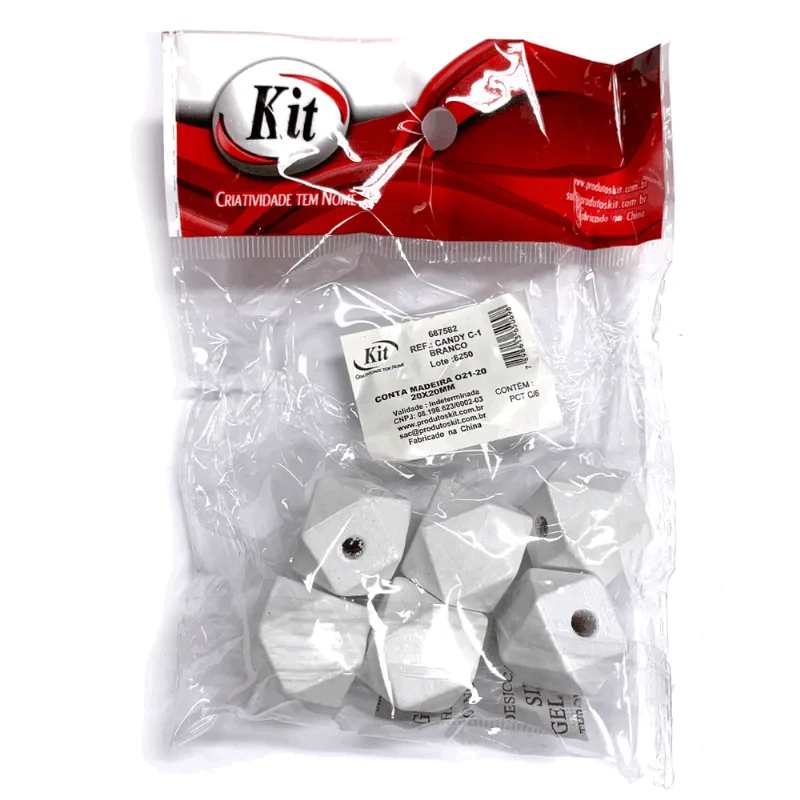 CONTA MADEIRA CANDY 16X16MM C 1 BRANCO