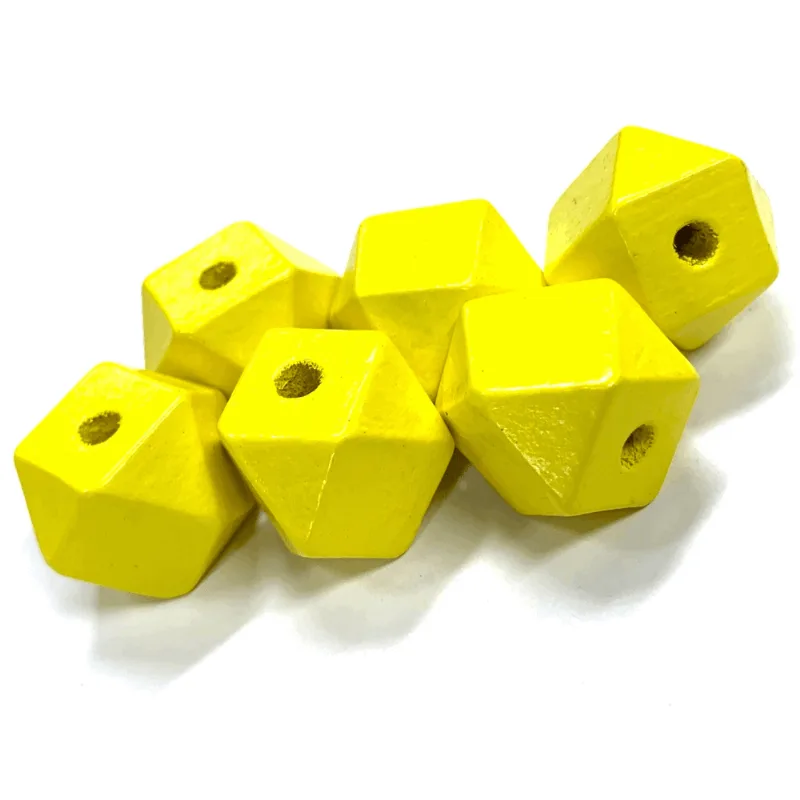 CONTA MADEIRA CANDY 20X20MM C 3 AMARELO