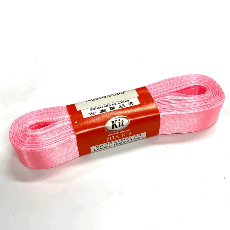 FITA CETIM 10MTS N.02 11MM ROSA MEDIO 147