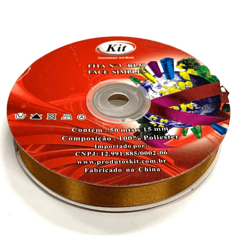 FITA CETIM 50MTS N.03 15MM CARAMELO 159