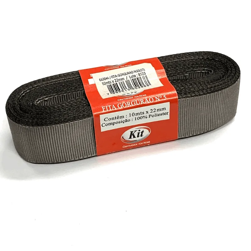 FITA GORGURAO N.02 10MM CINZA ESCURO 17