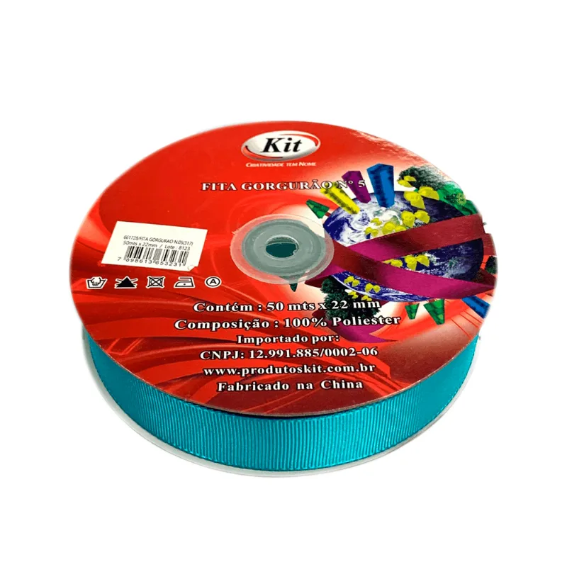 FITA GORGURAO 50MTS N.09 317 AZUL TURQUESA AZUL TURQUESA 317