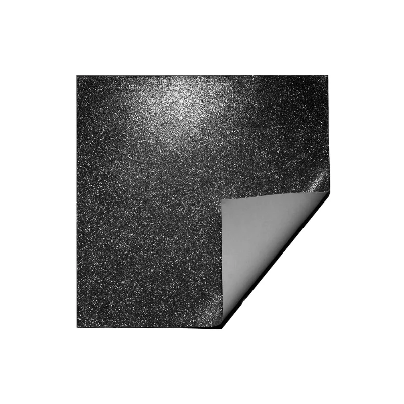 BORRACHA EVA 40X48 UND GLITTER PRETO 15