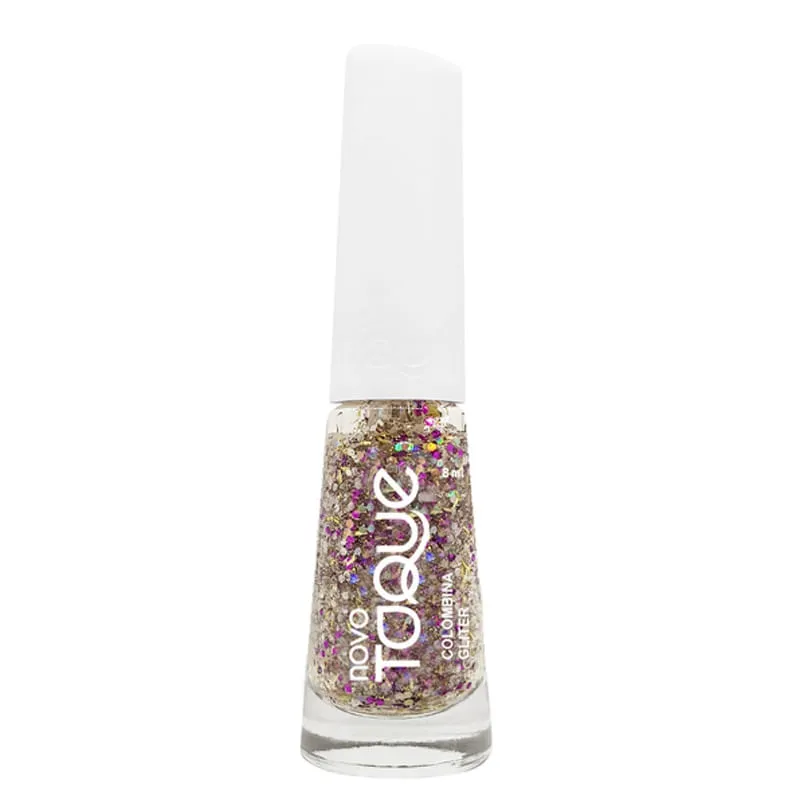 Esmalte Novo Toque Glitter Live Top 8ml
