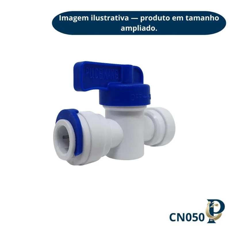 VÁLVULA DE FECHAMENTO TUBO 1/4 PARA TUBO 3/8 - PLANETA ÁGUA CN050 (CN264)