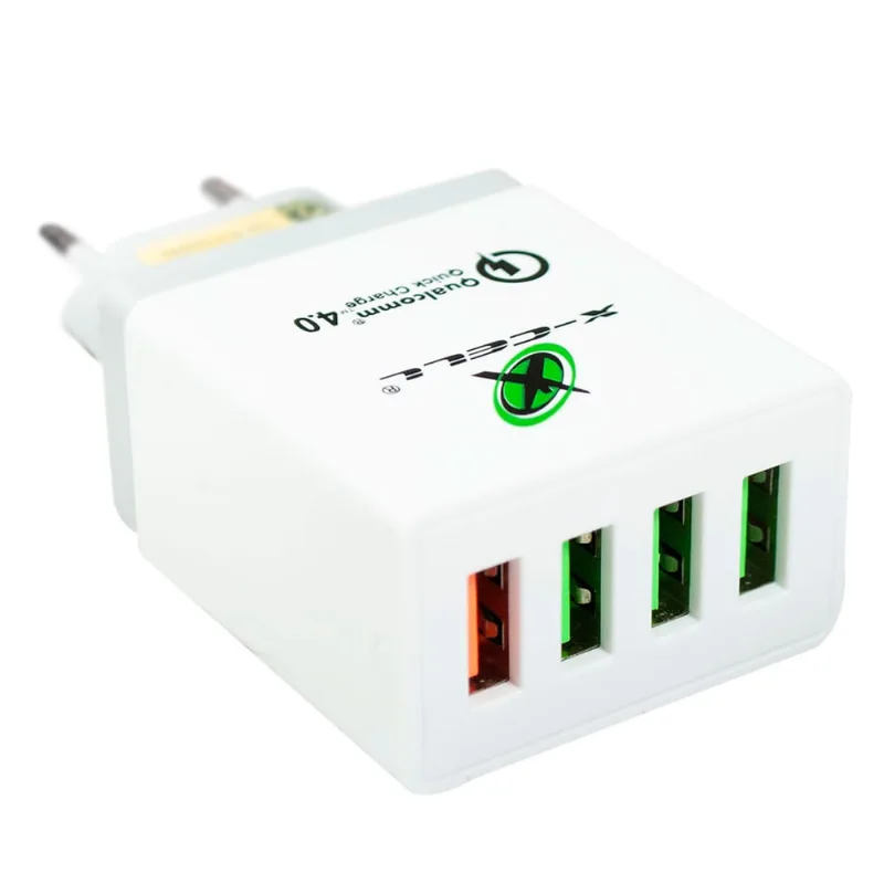 Carregador Ultra Rápido X-Cell, 4x usb, Branco - XC-UR20