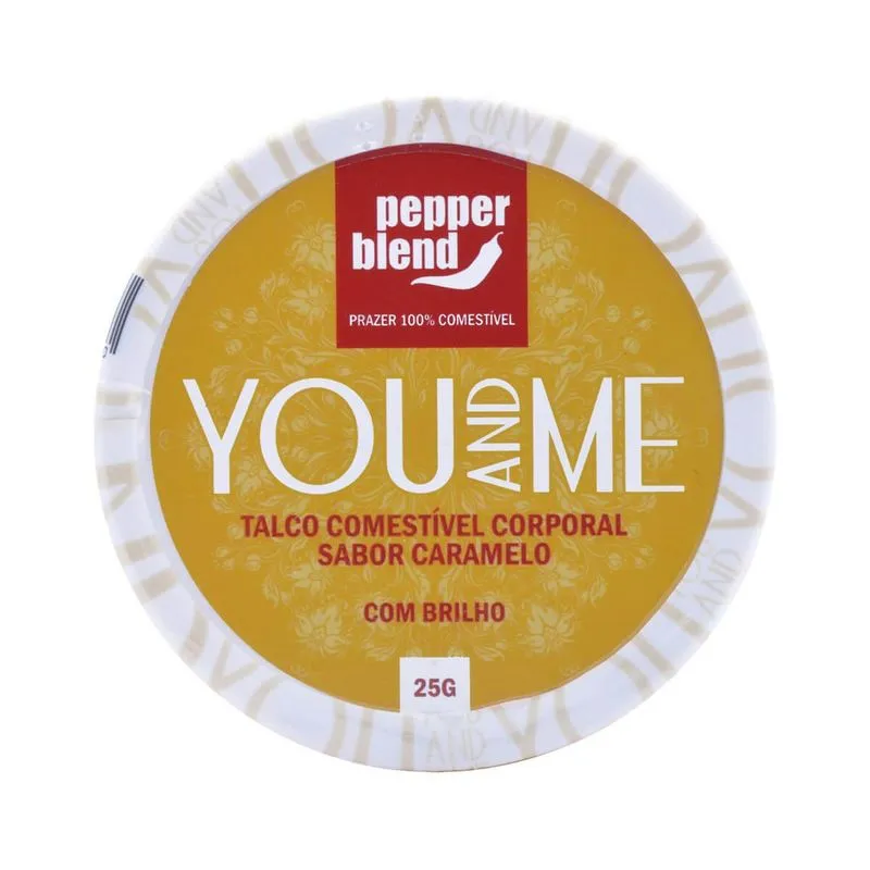 Talco Comestível Corporal You and Me 25gr Pepper Blend Talco Comestível Caramelo Corporal You and Me 25gr Pepper Blend