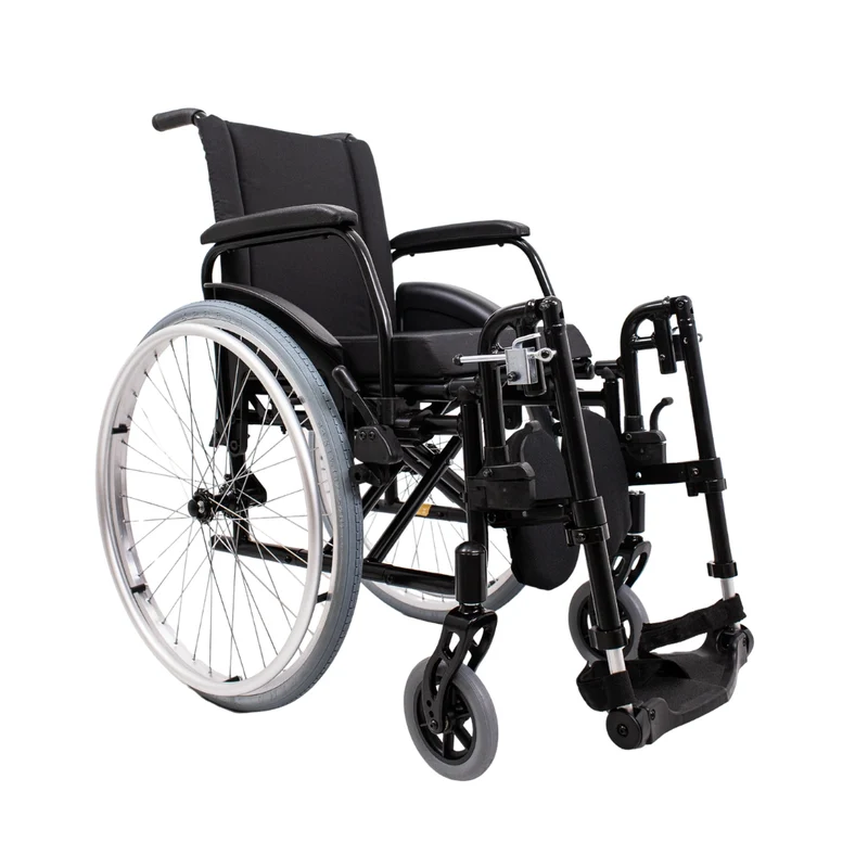 Cadeira de Rodas K2 Alumínio Pés Eleváveis Ortobras 38cm / Prata