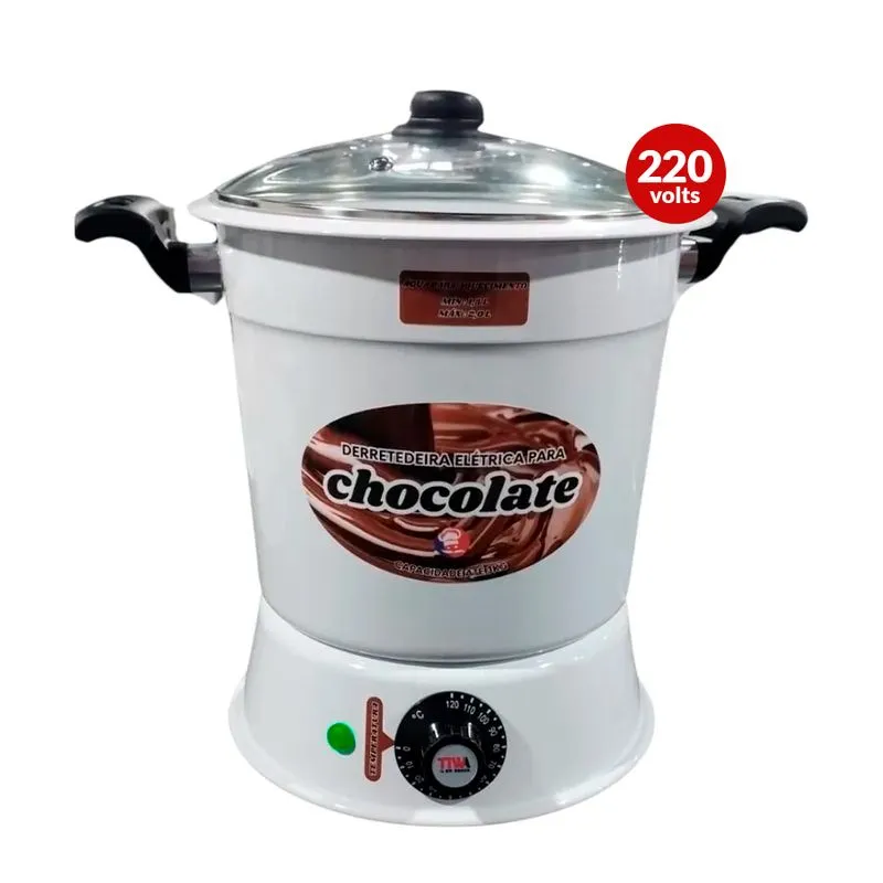 Derretedeira Elétrica Para Chocolate Branca 20x12cm 220Volts 7218 CAPARROZ