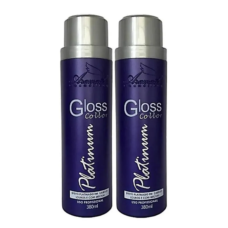 Kit 2 Matizador Platinum Gloss Collor Aramath 380ml