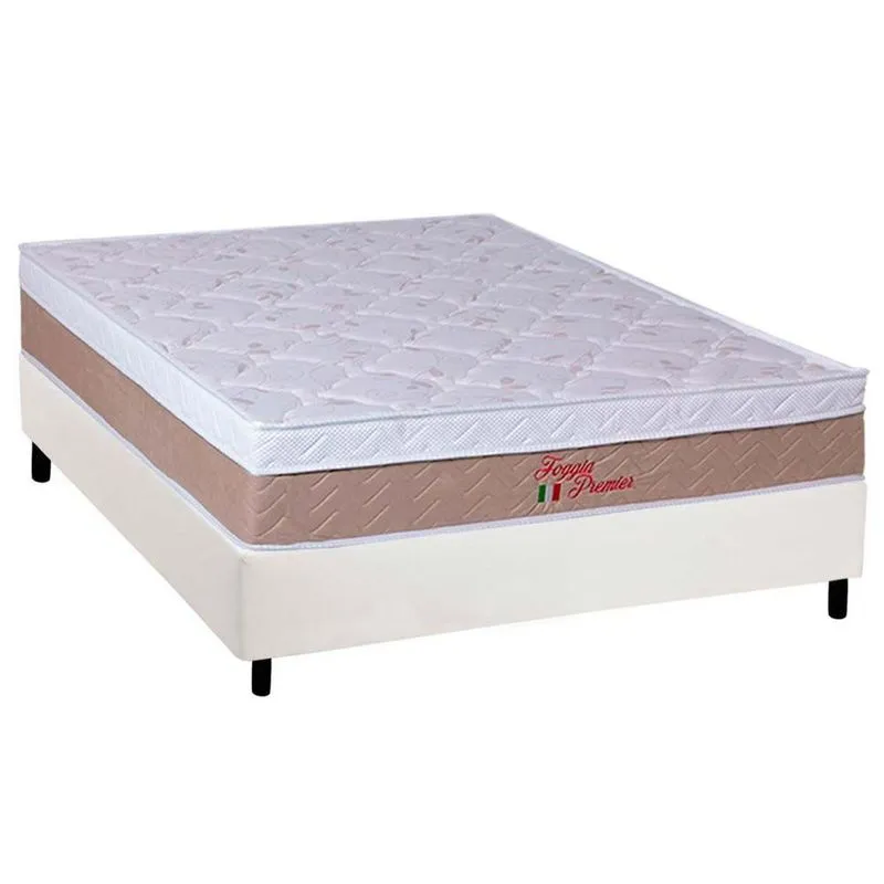 Cama Box CRC Casal +Colchão Anatômico Ortopédico Premier Orthoflex 138