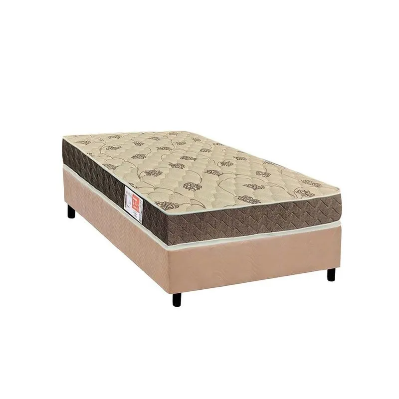 Conjunto Box Solteiro: Colchão Espuma Orthoflex D33 Comfortpedic + Base crc Suede Clean (78x188)