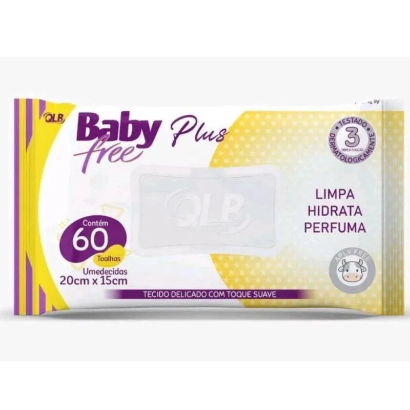 Toalhas Umedecidas Baby Free Plus 60un