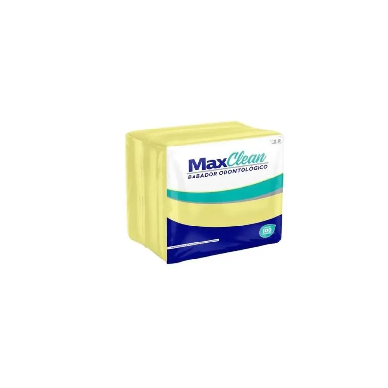 Qlb - Babador Odontologico Max Clean Amarelo C/100 Unidades