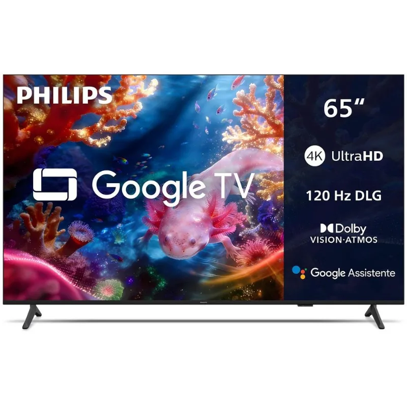 "Smart TV 65"" 4K UHD Philips 65PUG7231/78 Google TV Dolby Vision e Atmos"