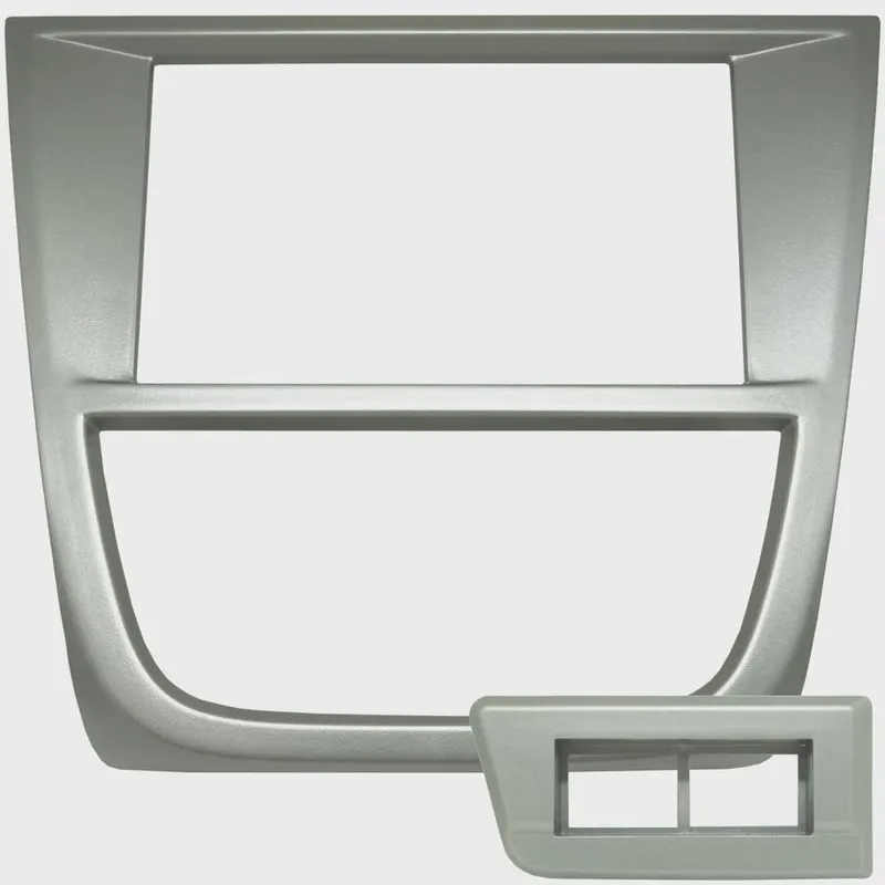 Moldura Painel 2 Din Dvd Gol Saveiro Voyage G5 2009 à 2012 Expex Prata
